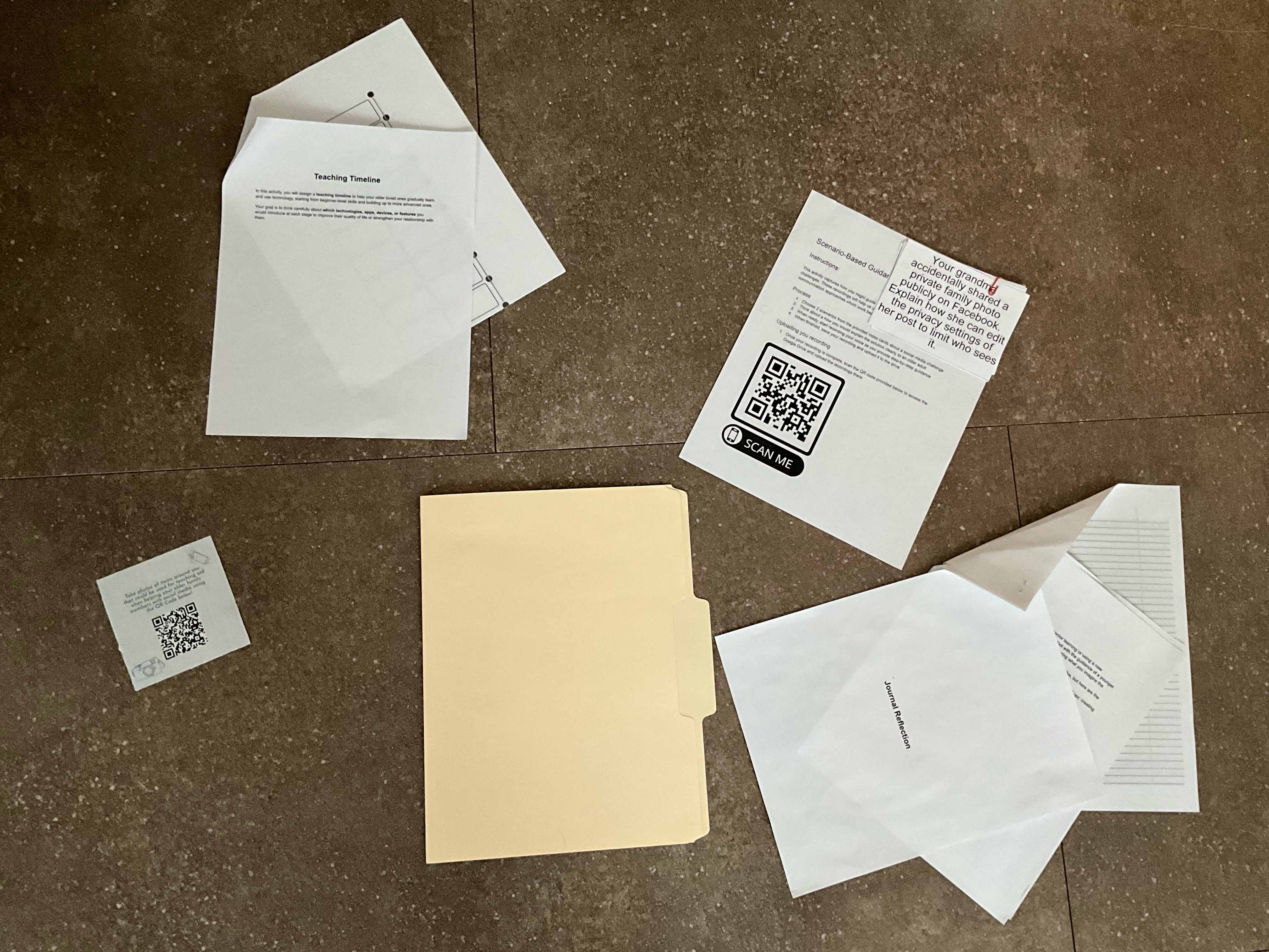 Paper materials of cultural probe