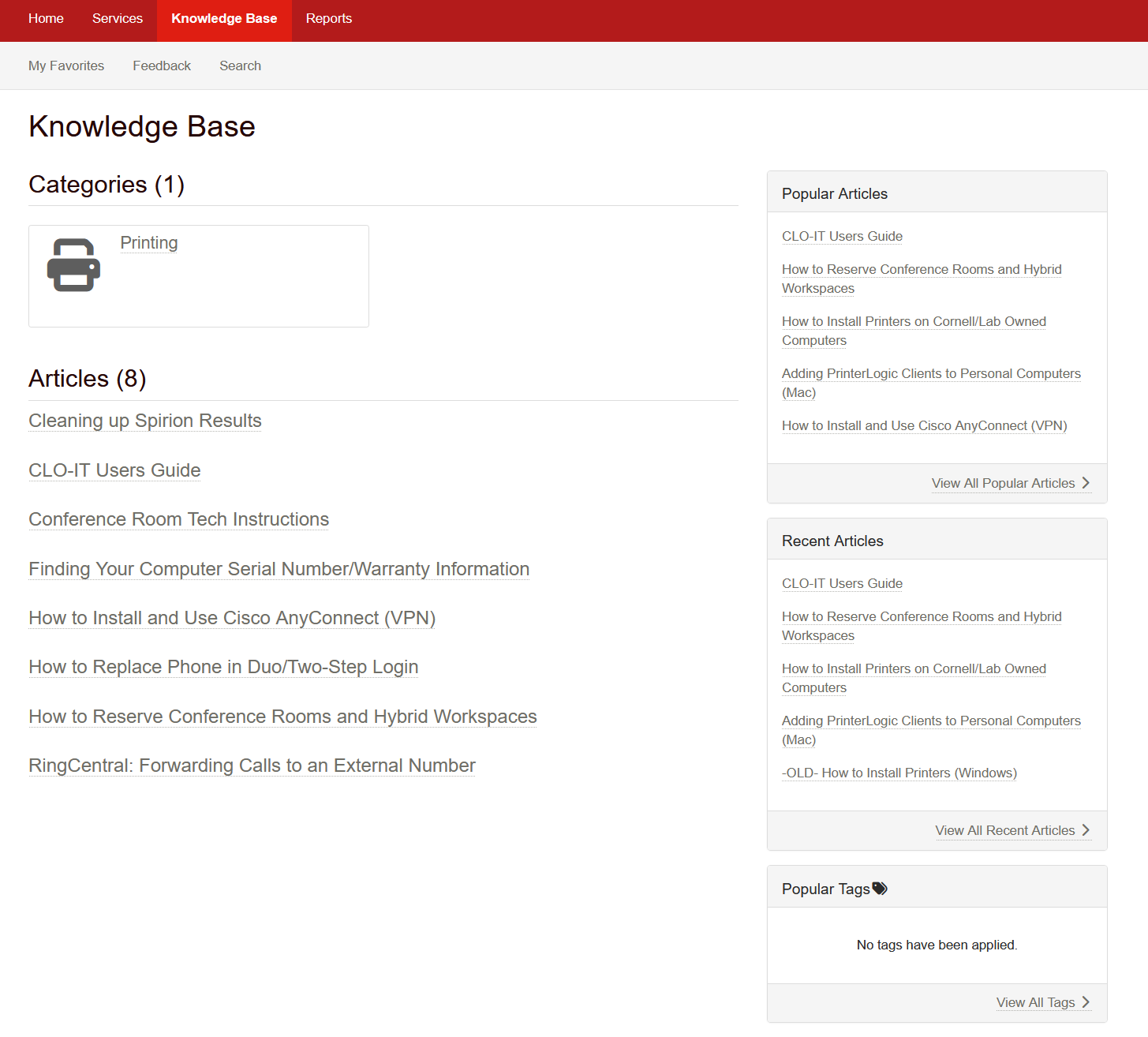 Lab of Ornithology knowledge base